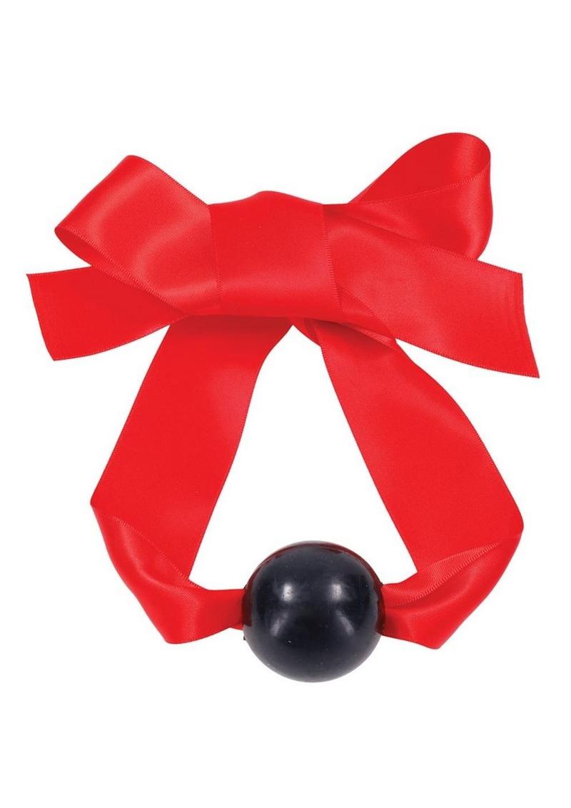 Sex And Mischief Amor Satin Ball Gag Red Black Love Bound