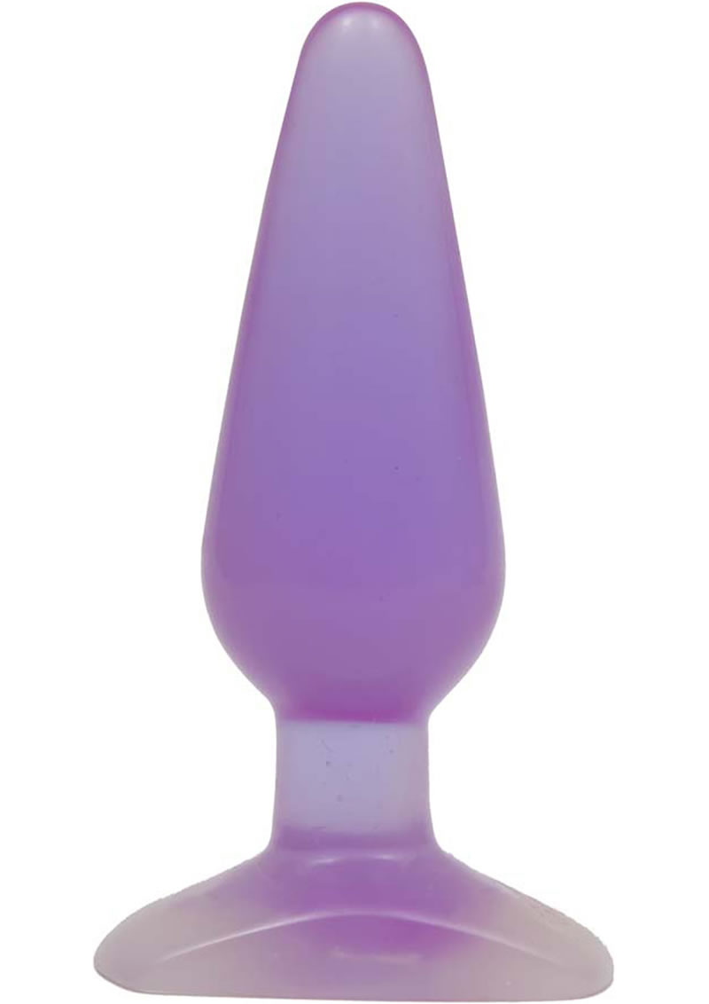 Crystal Jellies Medium Butt Plug Sil A Gel Purple