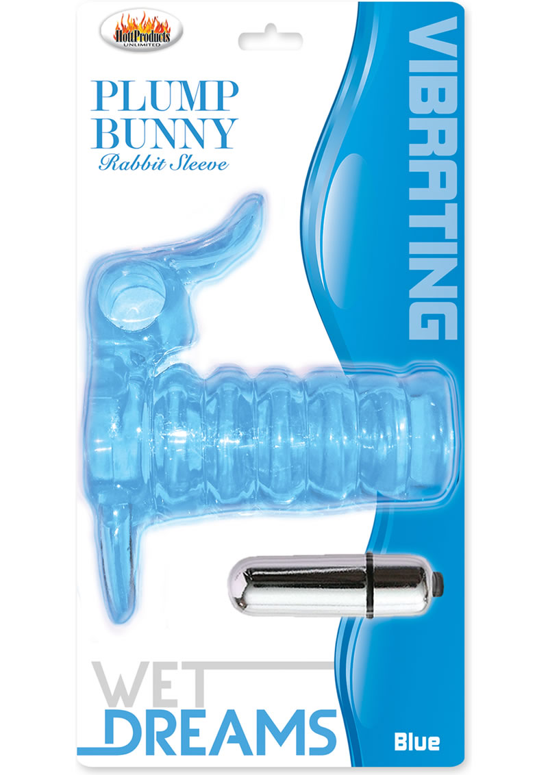 Wet Dreams Vibrating Plump Bunny Rabbit Sleeve Blue