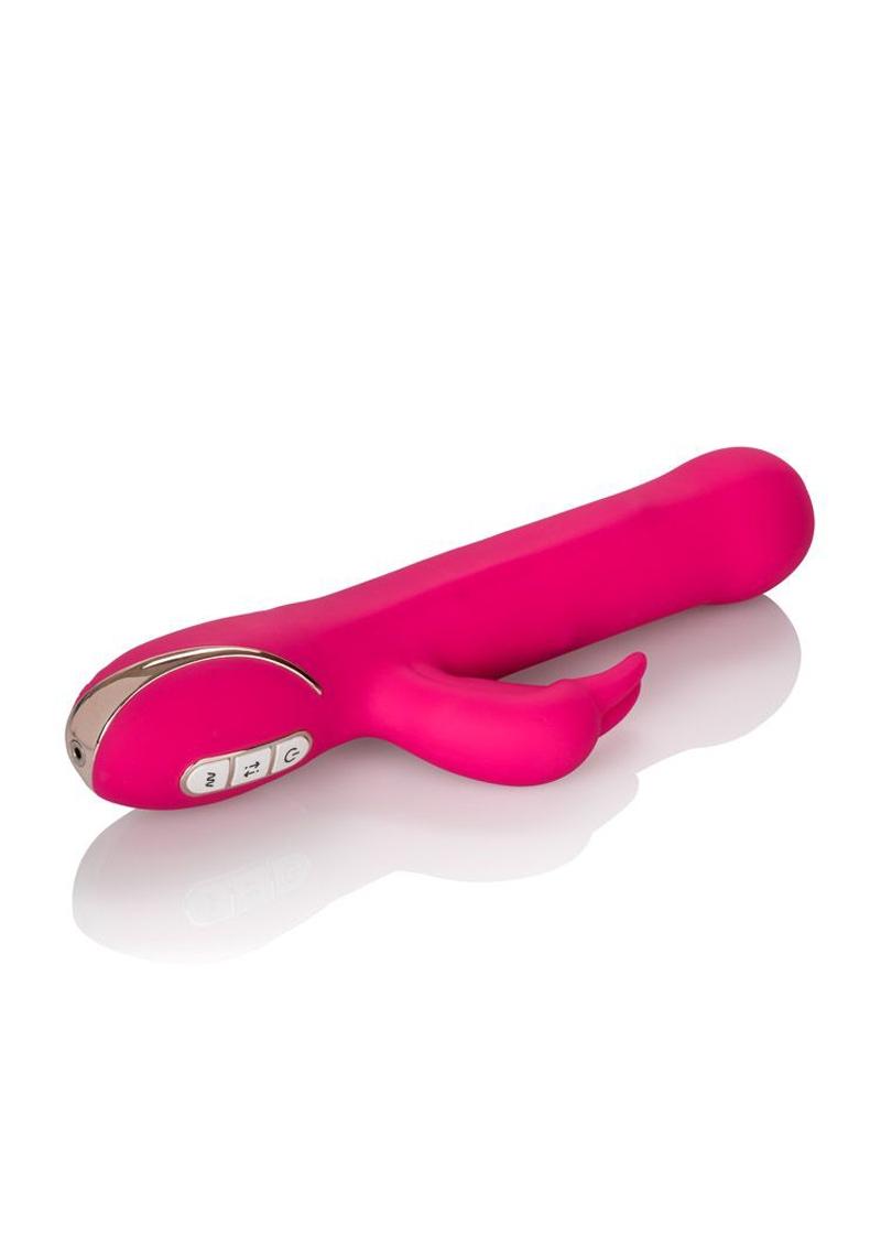 Jack Rabbit Signature Silicone Beaded USB Rechargeable Waterproof Pink