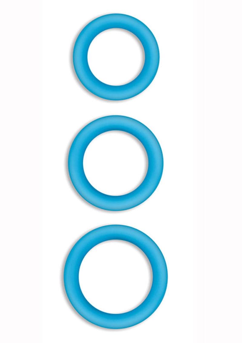 Firefly Halo Medium Silicone Cock Ring Blue