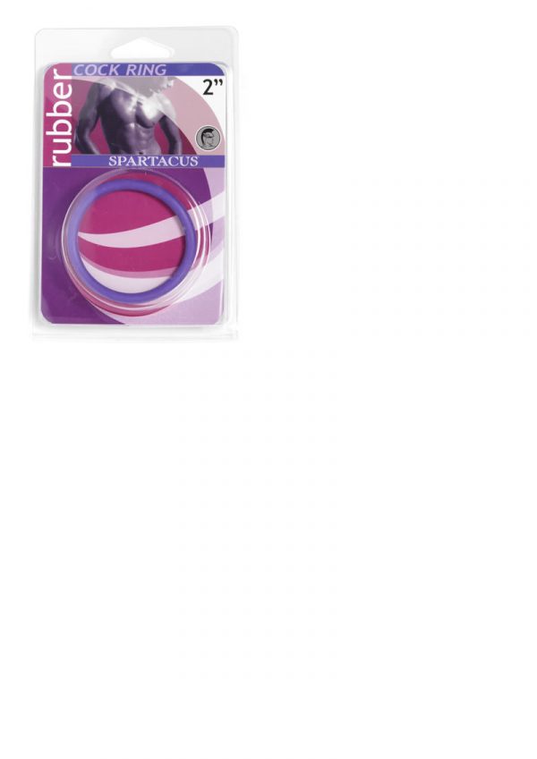 Rubber Cock Ring 2 Inch Purple