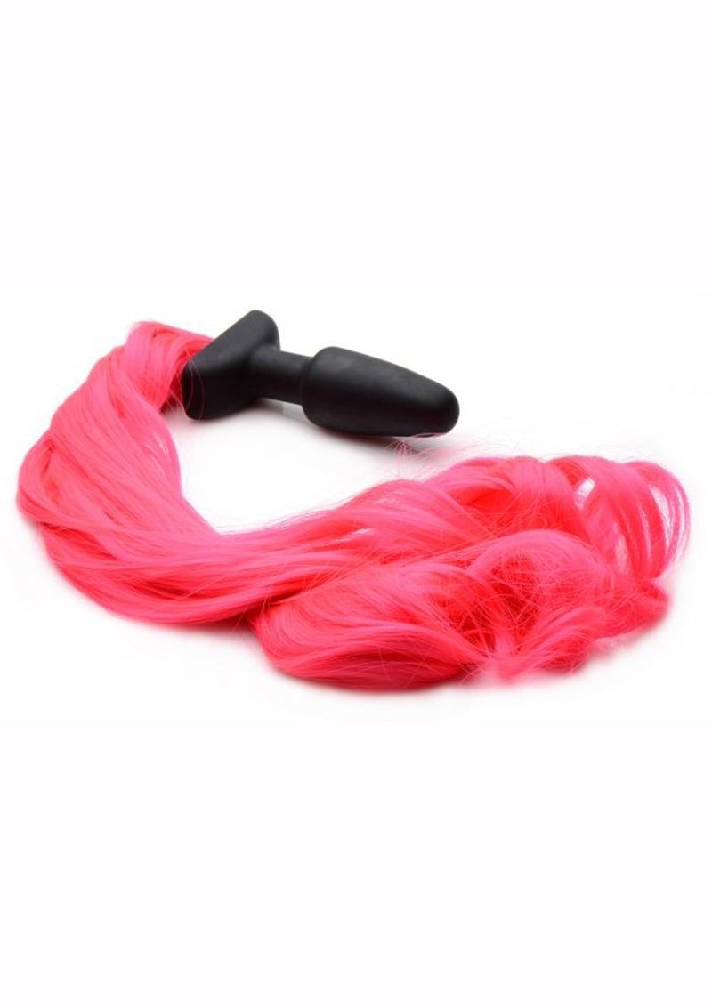 Tailz Pony Tail Silicone Anal Plug Hot Pink