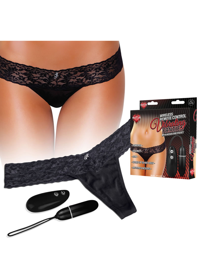 Wireless Remote Control Vibrating Panties Black Small To Medium