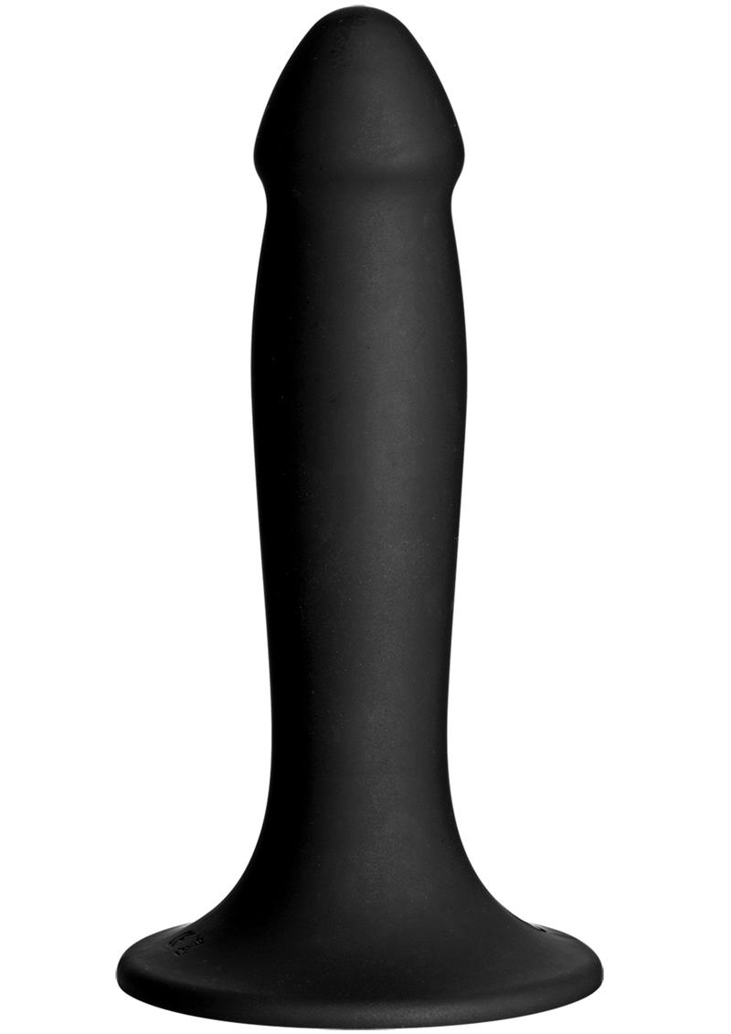 Vac U Lock Smooth Silicone Dildo Harness Attachment Black 6.5 Inch