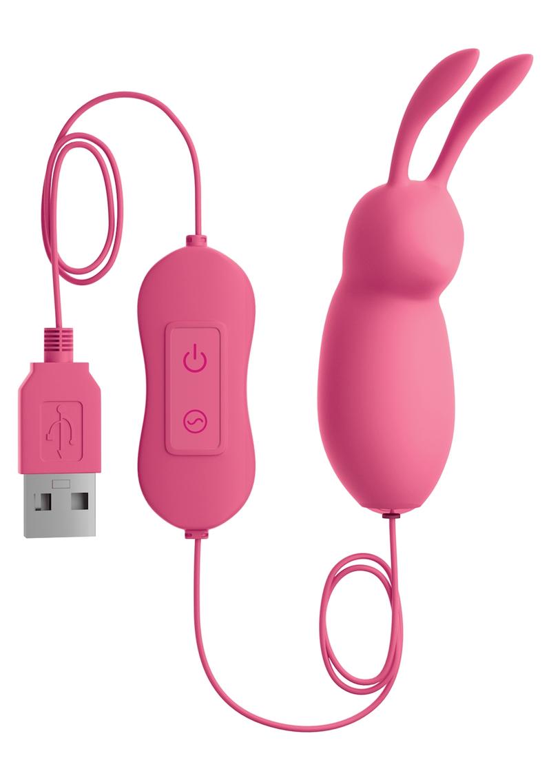 OMG Bullets Cute Vibrating Bullet Silicone Multi Speed Rechargeable Pink