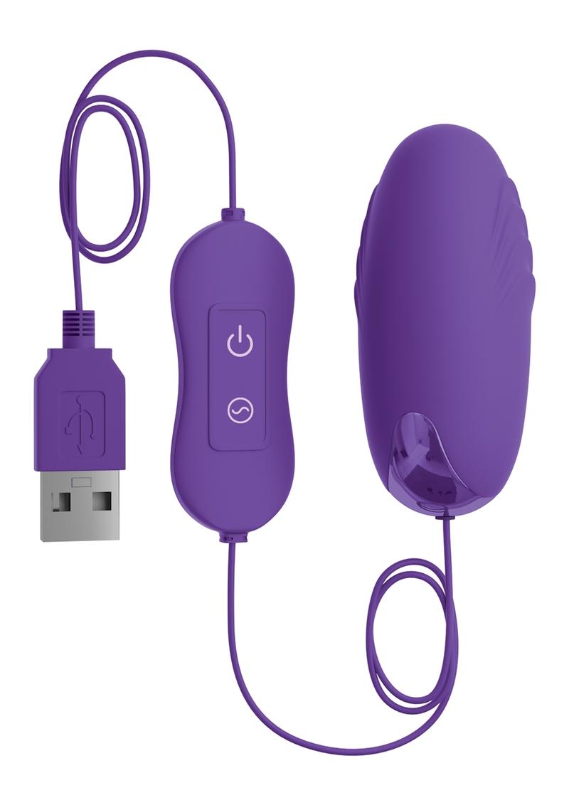 OMG Bullets Happy Vibrating Bullet Silicone Rechargeable Purple