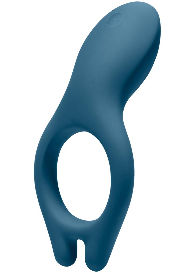 Ivibe Select I Ring Cock Ring Couples Play Multi Function Rechargeable  Silicone Blue