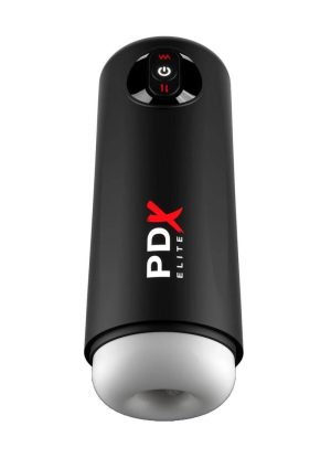 PDX Elite Moto Milker Rechargeable Masturbator - White/Black