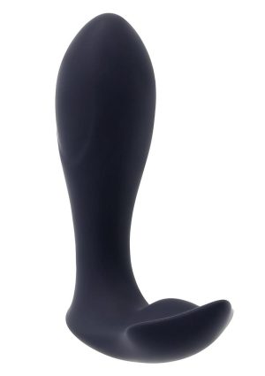 Take Me Out Rechargeable Silicone Dual Vibrator with Remote - Black