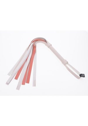 Sex and Mischief Peaches n CreaMe Stripe Flogger - Ivory/Orange