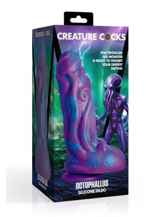 Creature Cocks Octophallus Silicone Dildo - Blue/Purple