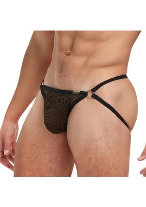 Banana Cabana Jock Mesh - Medium/Large - Black