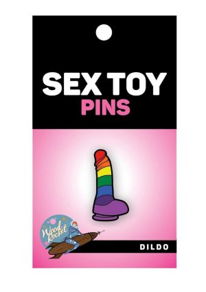 Dildo Rainbow Enamel Pin - Multicolor