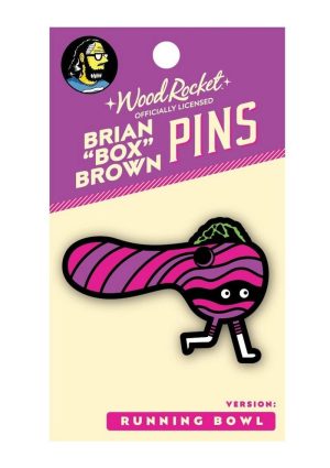 Box Brown Running Bowl Enamel Pin - Multicolor