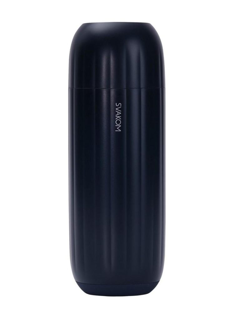 Svakom Sam Neo 2 Silicone Interactive Rechargeable Masturbator - Navy Blue