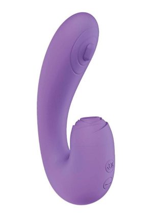 Blaze Suction Thumper Rechargeable Silicone Vibrator Clitoral Stimulator - Lavender