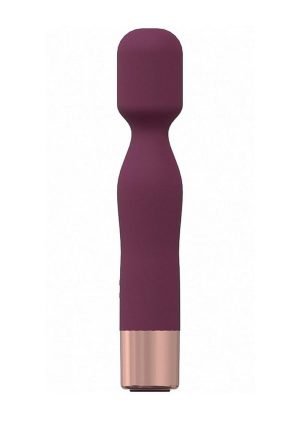 LoveLine Glamour Silicone Rechargeable 10 Speed Mini Wand - Burgundy