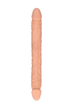 RealRock Skin Realistic Double Dildo 14in - Vanilla