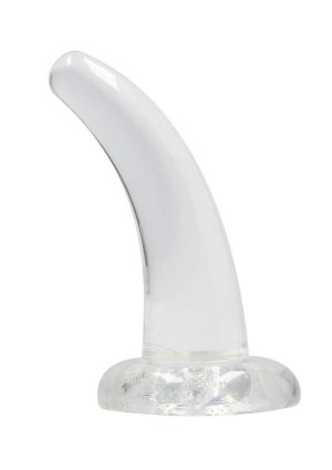 RealRock Crystal Clear Non Realistic Dildo with Suction Cup 4.7in - Clear