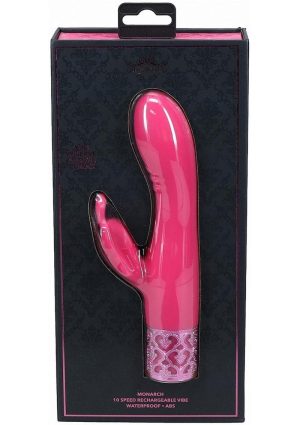 Royal Gems Monarch Rechargeable Silicone Rabbit Vibrator - Pink