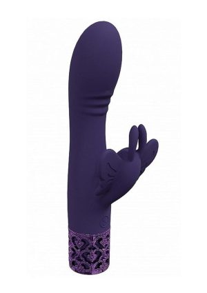 Royal Gems Monarch Rechargeable Silicone Rabbit Vibrator - Purple