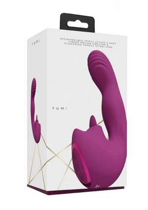 Vive YUMI Rechargeable Silicone Triple Motor G-Spot Finger Motion Vibrator - Pink