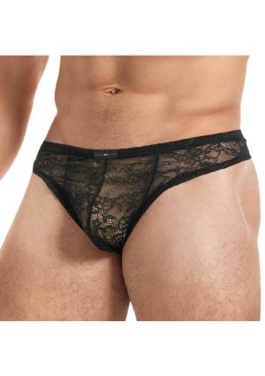 Lace King Lace Thong - L/XL - Black