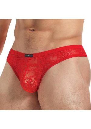 Lace King Lace Bikini - M/L - Red