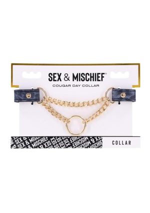 Sex and Mischief Cougar Day Collar - Navy/Gold