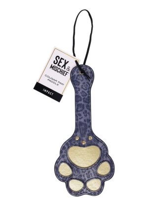 Sex and Mischief Cougar Paw Paddle - Navy/Gold