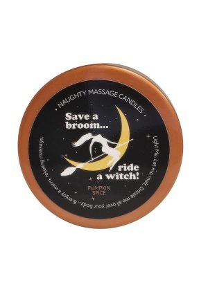 Kama Sutra Halloween Mini Massage Candle 1oz Ride a Witch - Pumpkin Spice