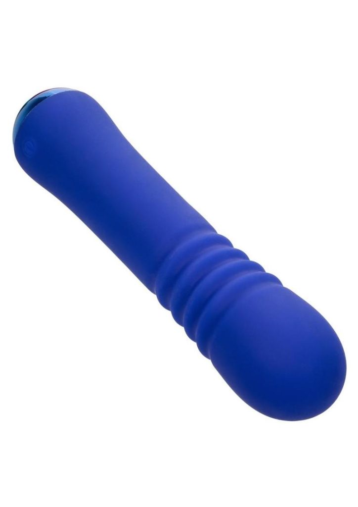 Thicc Chubby Thrusting Rechargeable Silicone Vibrator - Purple