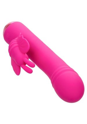 Thicc Chubby Rotating Rechargeable Silicone Butterfly Rabbit Vibrator- Purple