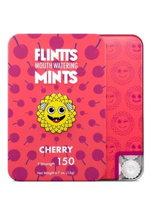 Flintts Mints Mouth Watering Oral Delights - Cherry (F Strength 150) - 28-30 per tin