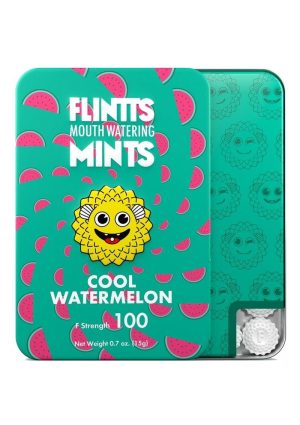 Flintts Mints Mouth Watering Oral Delights - Cool Watermelon (F Strength 100) - 28-30 per tin