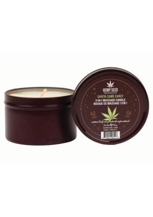 Earthly Body Hemp Seed 3 In 1 Massage Candle - Santa Came Early