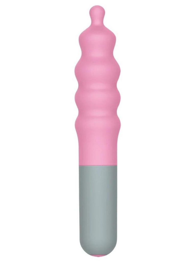 Rock Candy Bubble Gusher Rechargeable Silicone Vibrator - Pink/Gray