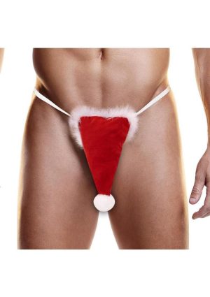 Fundies Santa Hat Thong - OS - Red/White